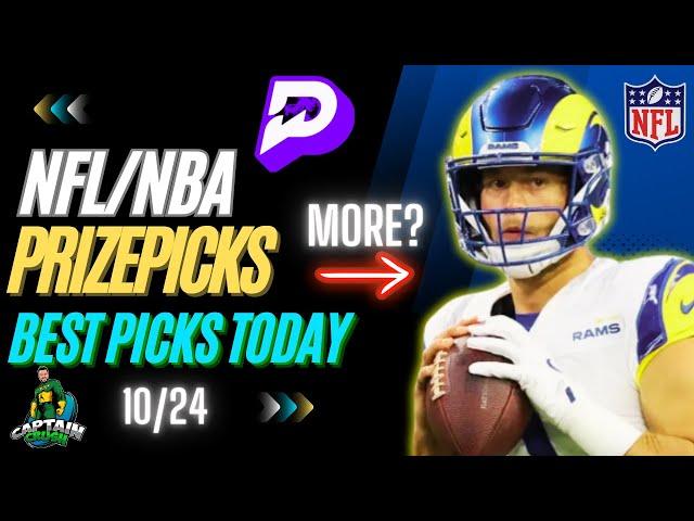 NBA/NFL PrizePicks Today | Best 8 Picks | Thursday | 10/24/2024 | NFL and NBA Picks!