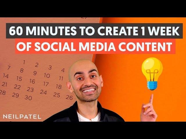 How to Plan 1 Week of Social Media Content in 60 Minutes (Tools and Hacks)