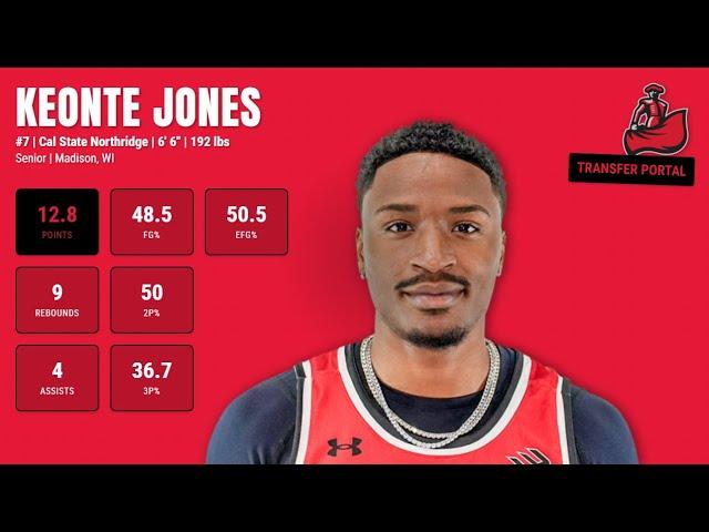 Keonte Jones - Cal State Northridge - 2024-25 Transfer Portal Highlights