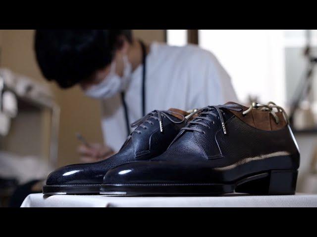 Making Derby Shoes in Vintage Embossed Leather