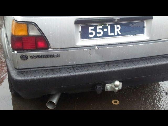 VW Golf mk2 GTD 1.6 turbo diesel straight pipe turbo whistle