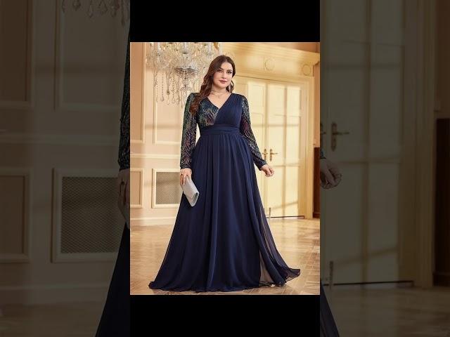 MOST BEAUTIFUL AND GORGEOUS PLUS SIZE MOTHER OF THE BRIDE DRESS 2025|LATEST OUTFIT|PARTY WEAR DRESS