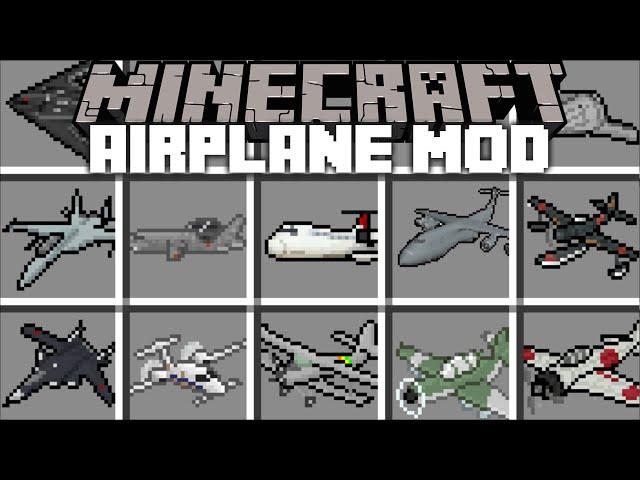 Minecraft AIRPLANE MOD / TRAVEL TO AIRPORT TO TAKE PLANES AND HELICOPTERS !! Minecraft Mods