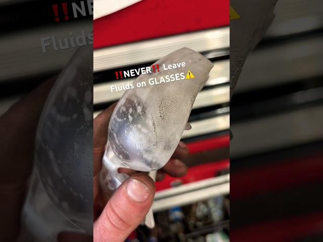 Why You Should NEVER Leave Fluids on Safety Glasses!!! #austauto #ausauto #mechanic #automotive #diy