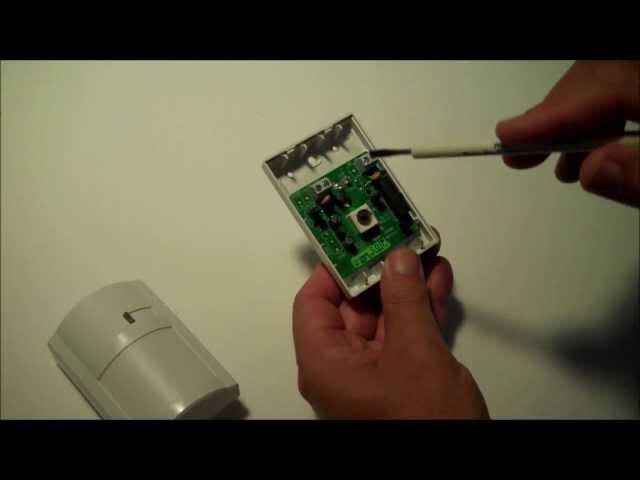 How to install a burglar alarm motion detector.