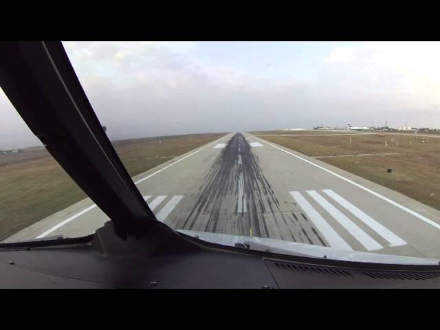 A320 Bird-Strike on Landing - Burgas Int'l Airport, Bulgaria. Cockpit View.