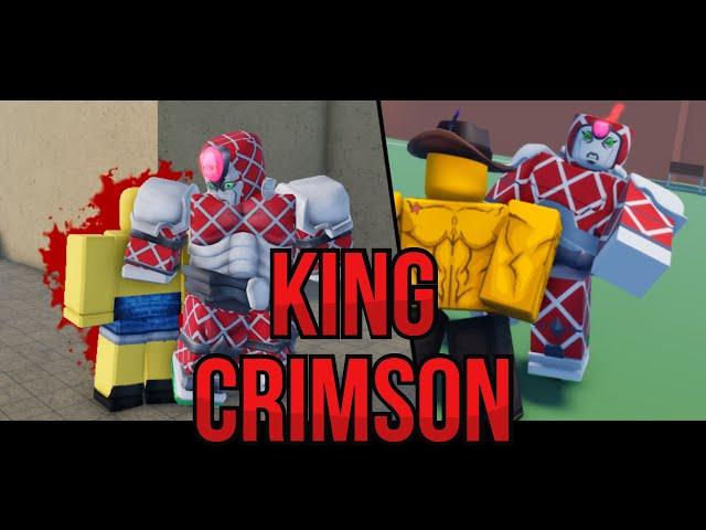 Using King Crimson In Different Roblox JoJo Games