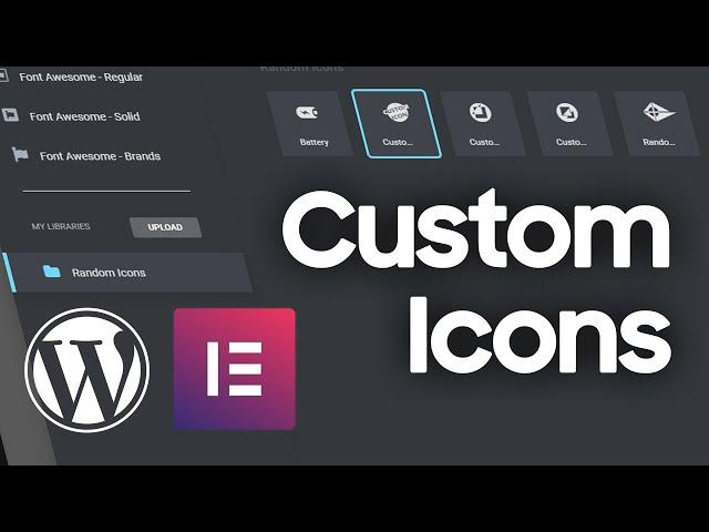 How to Make Custom Icons for WordPress and Elementor Pro