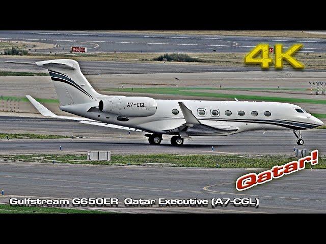 Gulfstream G650ER  Qatar Executive (A7-CGL) Private Jet!