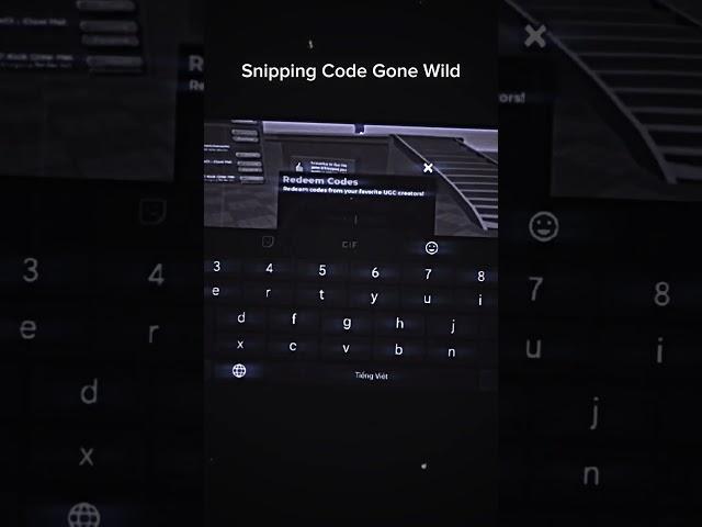 Snipping Code Gone Wild #roblox #robloxfreeugc #robux #robloxedit #robuxfree