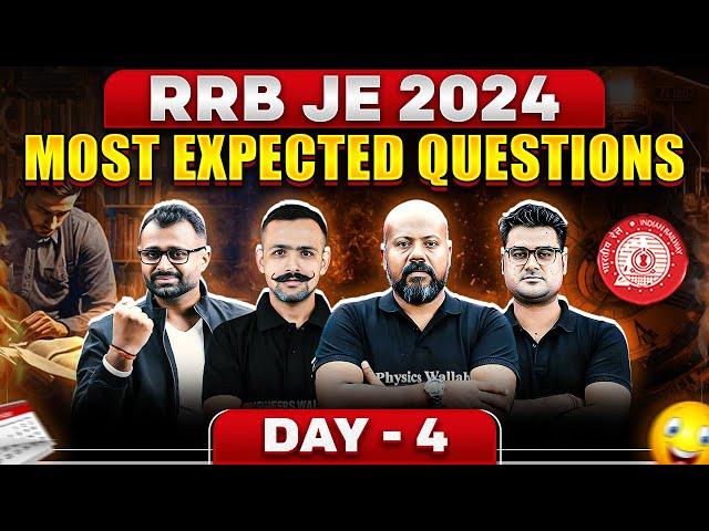 RRB JE 2024 | Most Expected Questions For RRB JE CBT- 1 | Day -4 | RRB JE Non Tech Preparation