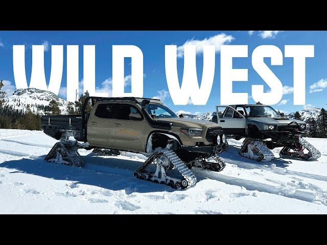 Toyotas with SNOW TRACKS on the RUBICON TRAIL After Record Breaking Snow Storm!