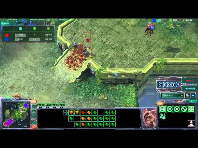 Starcraft 2 - SC277 - Argos (Z) vs Carrain (Z) on Steppes of War Part 1