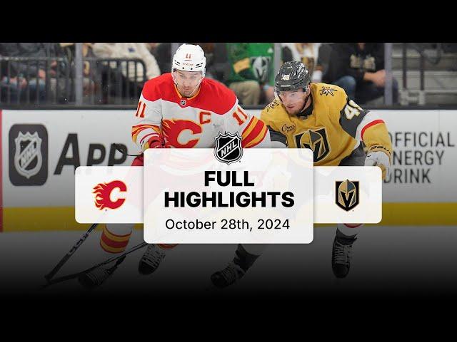 Flames at Golden Knights | October 28, 2024 | NHL Full Game Highlights