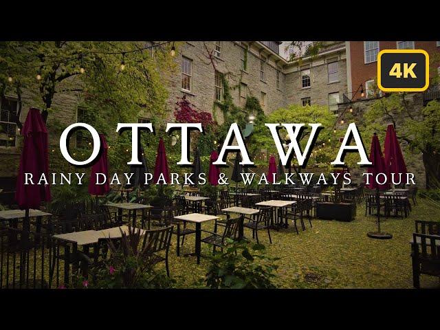 Exploring Ottawa in the Rain: A Cozy Fall 4K Walk Tour