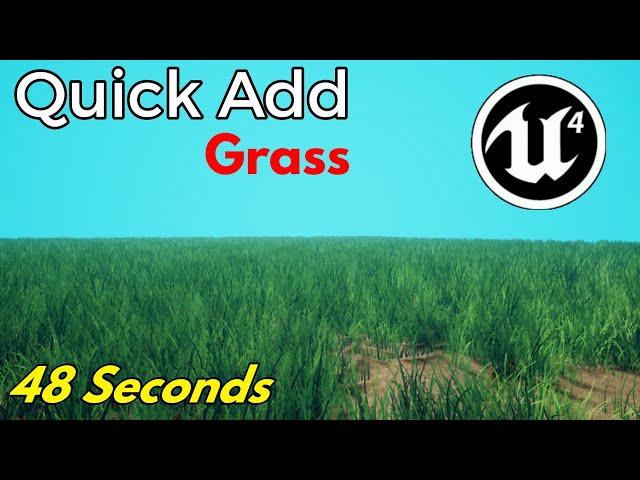 Unreal Engine Add Grass in Landscapes Quick Tick and Tips UE4 Easy Way To Add Grass in World #UE4