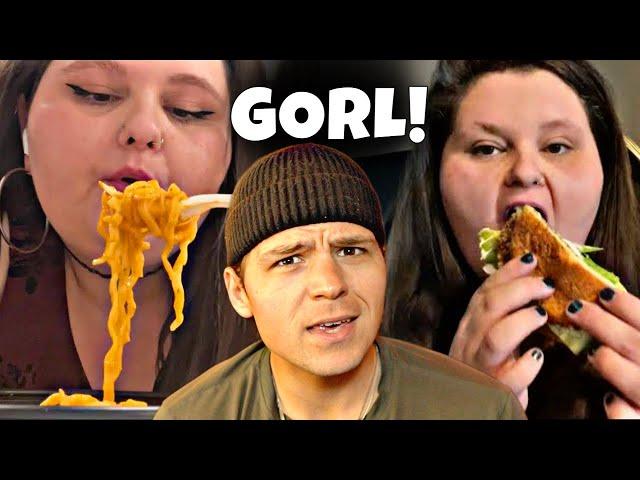 Reacting to Amberlynn's UNHINGED Full Day Of Eating...