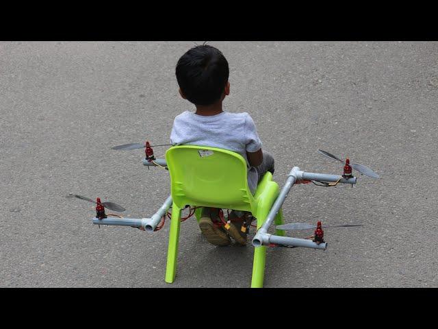 How to make a Flying Drone - single seater drone - quadcopter drone