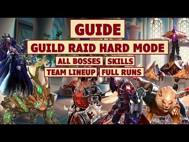 King's Raid - Guild Raid Hard Mode All Bosses Guide + Team Recommendation + Full Run