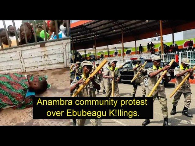 Anambra community protest over Ebubeagu K!llings.  Oge Akụkọ  Ụwa with 042 Solex.