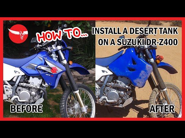 Suzuki DRZ400 FUEL TANK; IMS Aftermarket Desert Fuel Reservoir Installation Guide for a DRZ & KLX400