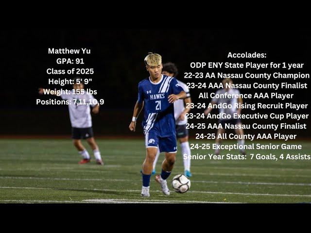 Matthew Yu Senior Year Highlights