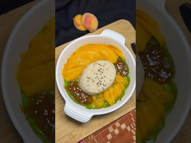 Sticky rice with Mango Peach Jam  #thevoguetraveller #shorts #asmr #repost #selfcook #goat