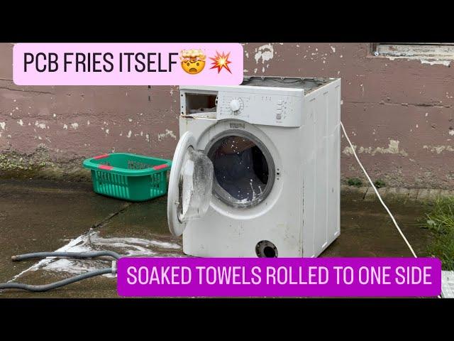 SELF DESTRUCTING WA50065 - SOAKING WET ROLLED UP TOWELS VS GORENJE WASHING MACHINE (GONE CRAZY)