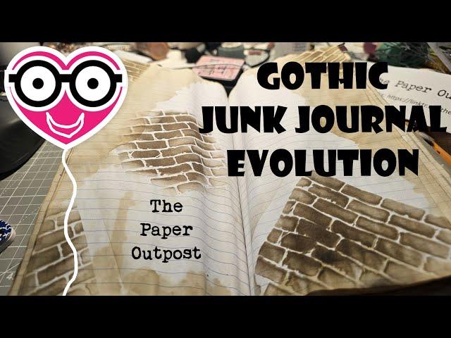 Composition Notebook Gothic Junk Journal Creative Process!... The Paper Outpost! :)