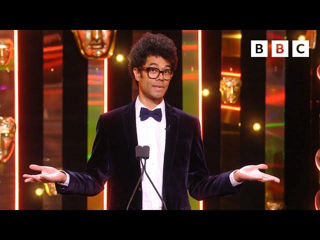 Richard Ayoade's HILARIOUS opening monologue at the BAFTAs 2022 | BBC