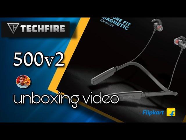 tech fire 500v2 neckband only rs - 450 hi - bass Bluetooth headphone unboxing video