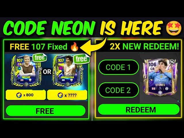 FREE 107 OVR Player - 2X NEW Redeem Codes (Code Neon Event) | Mr. Believer