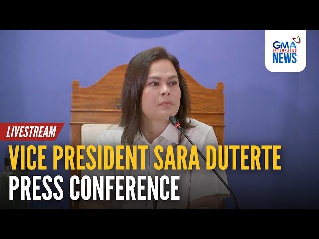 LIVE: Vice President Sara Duterte press conference (November 22, 2024)| GMA Integrated News - Replay