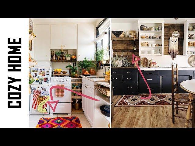 Boho kitchen. kitchen decor ideas. Interior design. Bohemian style.