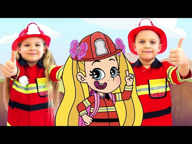 Diana and Roma Police and Fire Hero Pretend Play Adventure