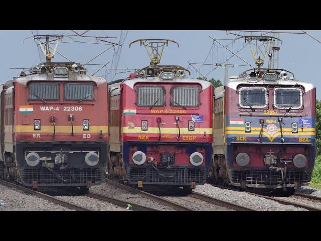 HAPPY BIRTHDAY WAP-4 Locomotive | 5 Years of GopiRailworld | ReD Hot WAP4 Monsters at Full Speed| IR