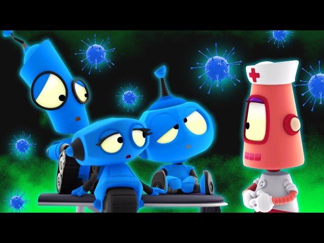 Rob the Robot's Space Virus Blues | Space Robots Cartoon