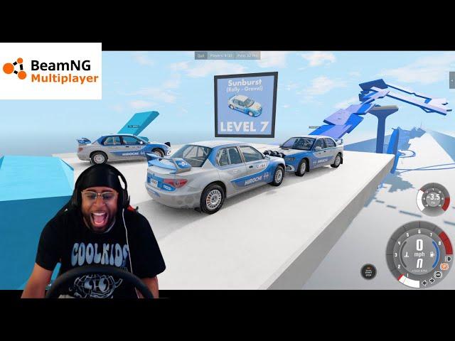 I ALMOST CRASHED OUT ON THIS LEVEL!!! lmaooo| BeamNG.Drive Obstacle Course Pt. 7