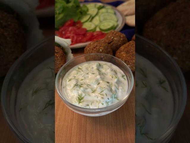 Fresh Dill and Cucumber Sauce for Falafels #thesauceandgravychannel #sauce #dillcucumbersauce