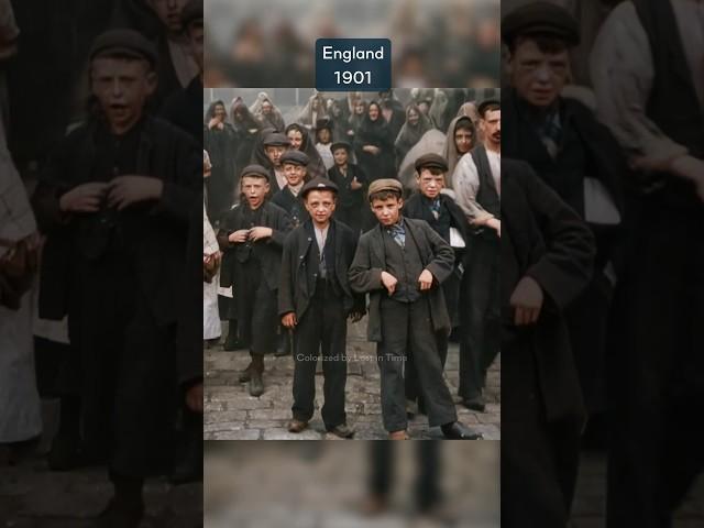 Factory workers in England 123 YEARS ago! #colorized #shorts