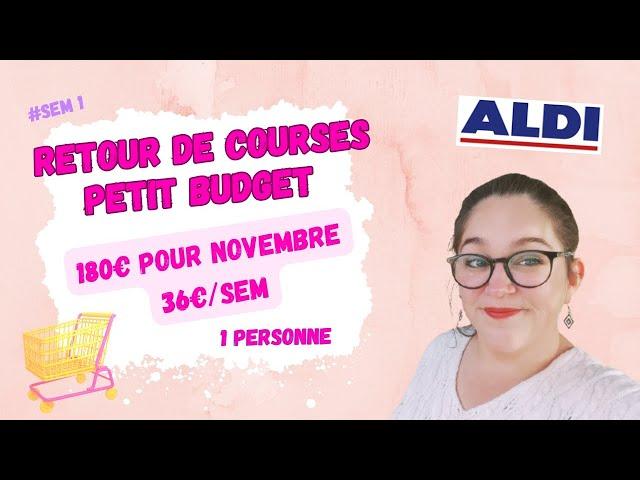 #sem1 novembre : retour de courses petit budget Aldi