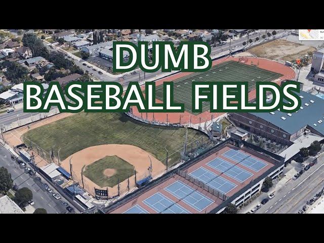 Weird High School Baseball Fields, a breakdown with FivePoints Vids