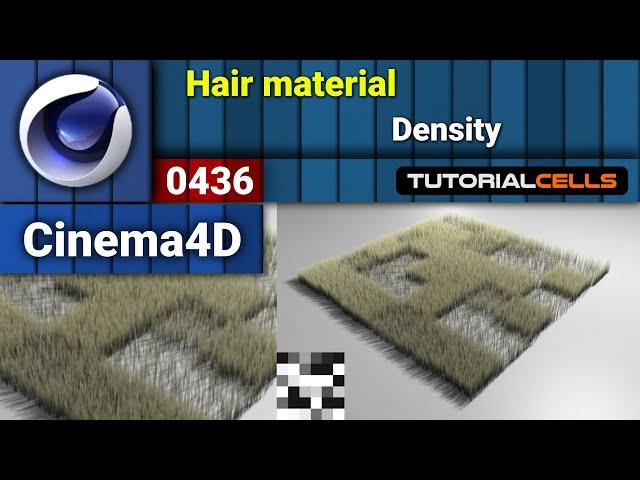 0436. hair material ( hair Density ) in cinema 4d