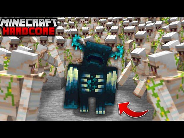 100 IRON GOLEMS vs WARDEN (in Minecraft Hardcore)