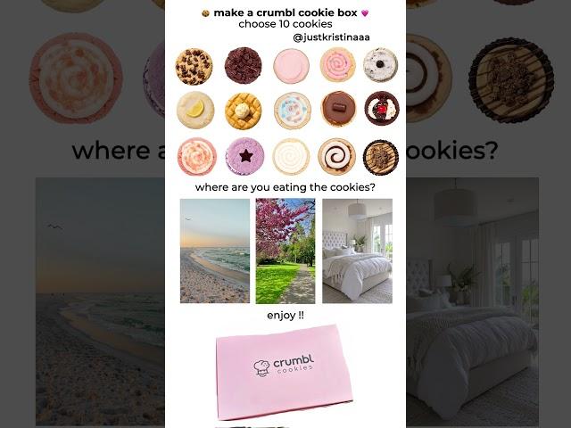 make a crumbl cookie box !! 🩷 #preppy #cookies #crumblcookies #food