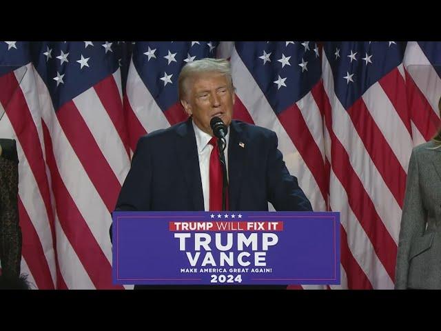 Full speech: Donald Trump declares victory in 2024 presidential election