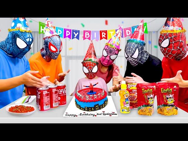 PRO 5 SPIDER-MAN Team || Help Everyone On Kid Spider Birthday ( Funny Live Action ) by Bunny Life