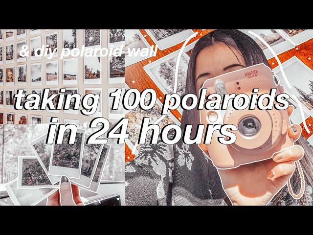 i took 100 polaroids in 24 hours (& trendy diy polaroid wall)