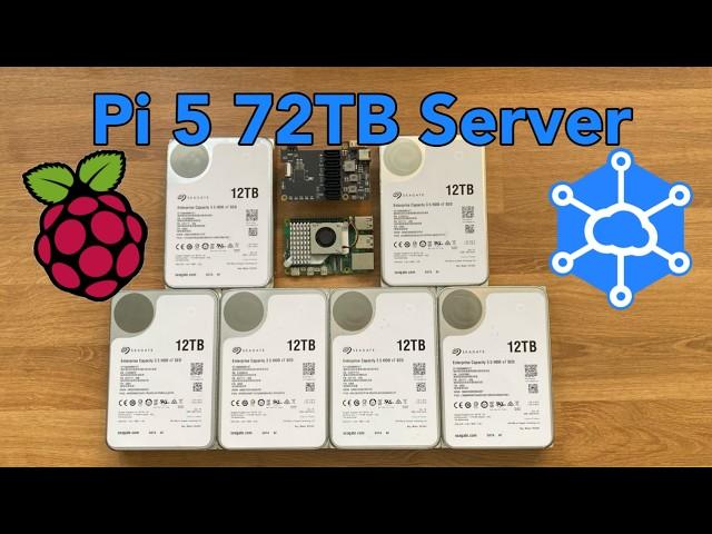 Ultimate Raspberry Pi 5 72TB Server - Geekworm X1009 SATA Shield | Low Power Storj Node