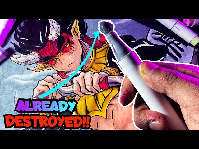The PROBLEMS of using Alcohol Markers | UltraInstictart #alcoholmarkers #zohakuten #drawing